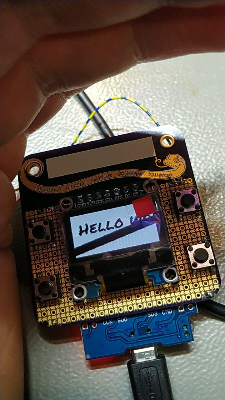 Hello World on the OLED screen